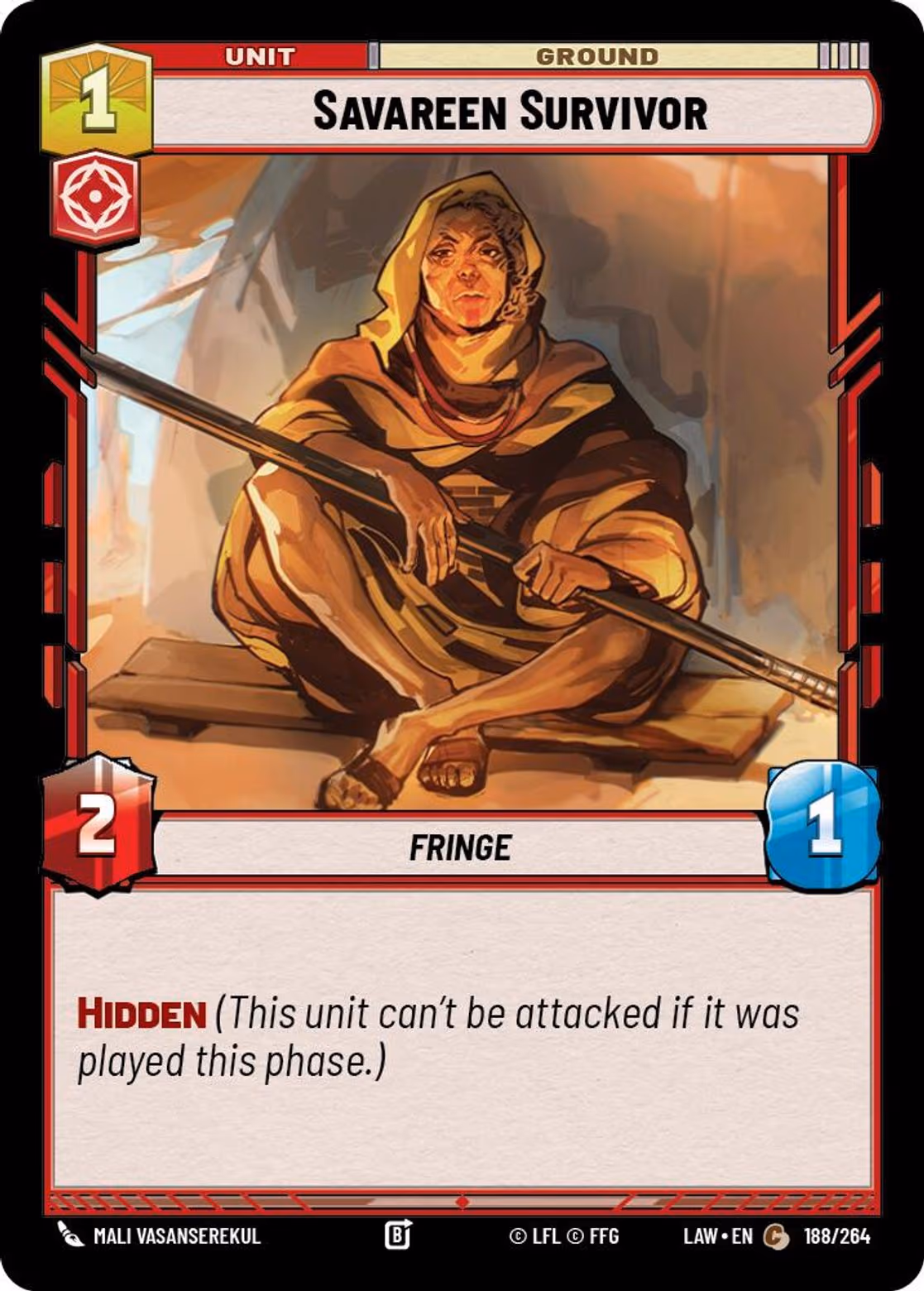 Savareen Survivor LAW-188 Star Wars Unlimited card