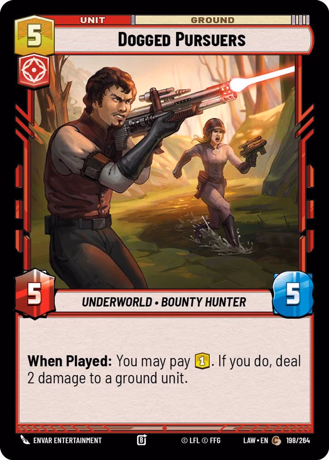 Dogged Pursuers LAW-198 Star Wars Unlimited card