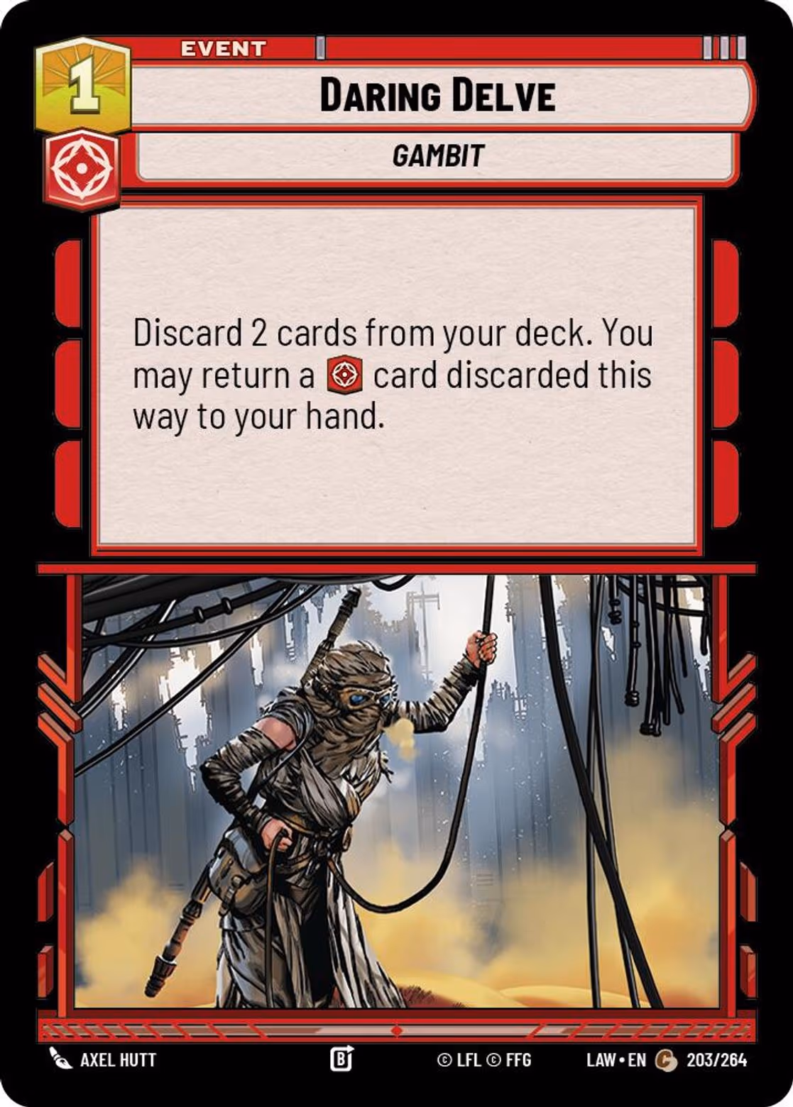 Daring Delve LAW-203 Star Wars Unlimited card