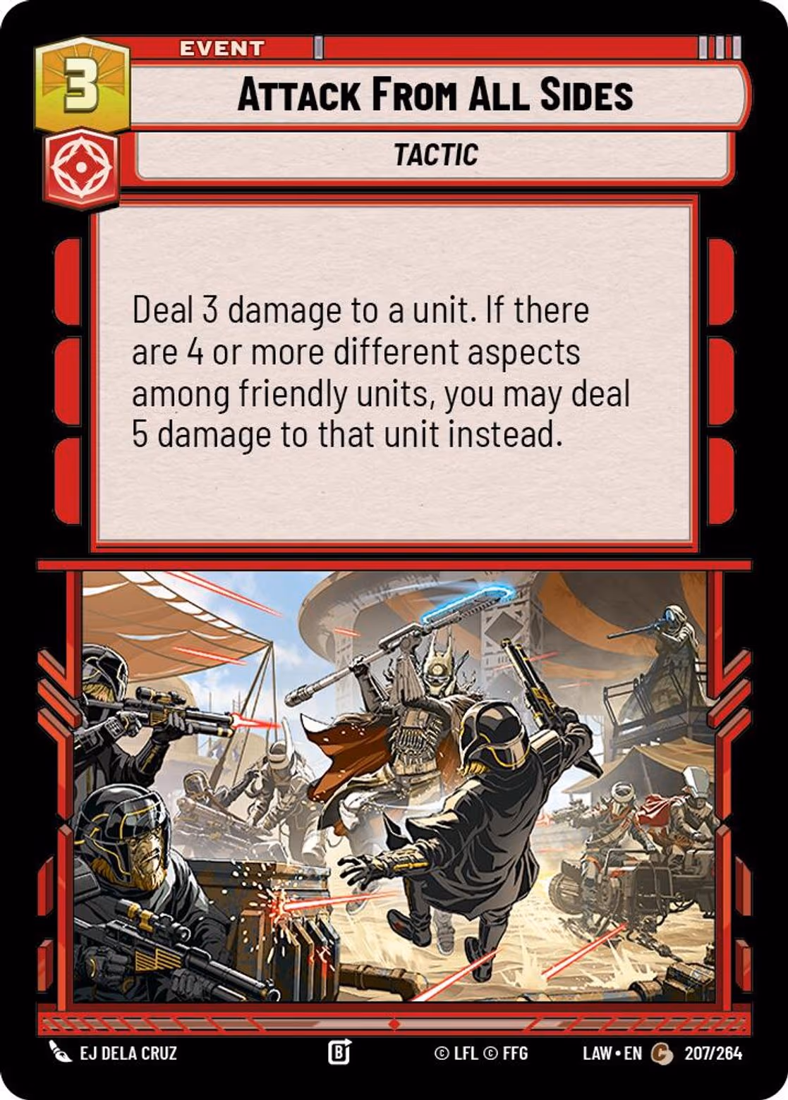 Attack From All Sides LAW-207 Star Wars Unlimited card