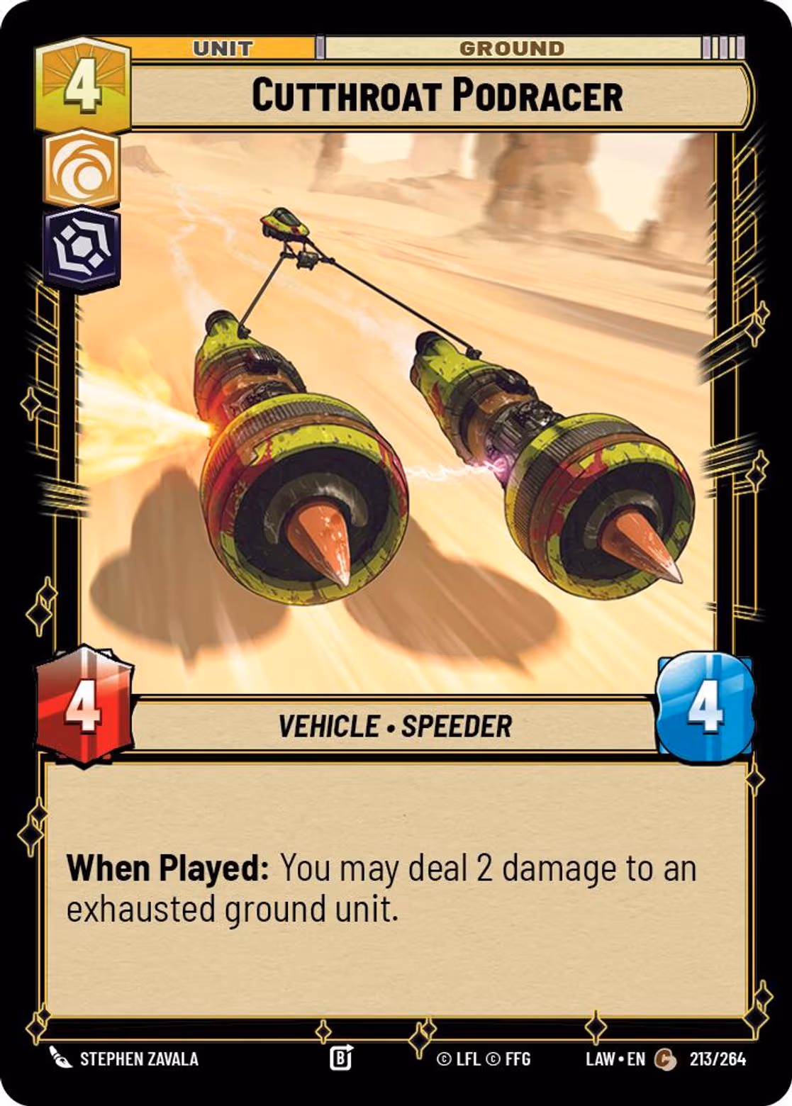 Cutthroat Podracer LAW-213 Star Wars Unlimited card