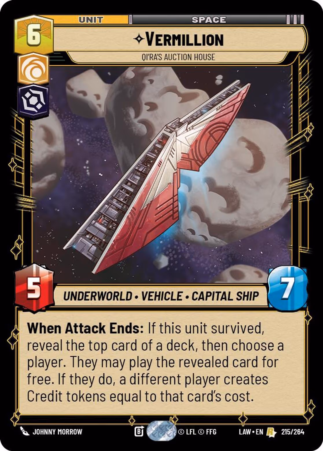 Vermillion - Qi'ra's Auction House LAW-215 Star Wars Unlimited card