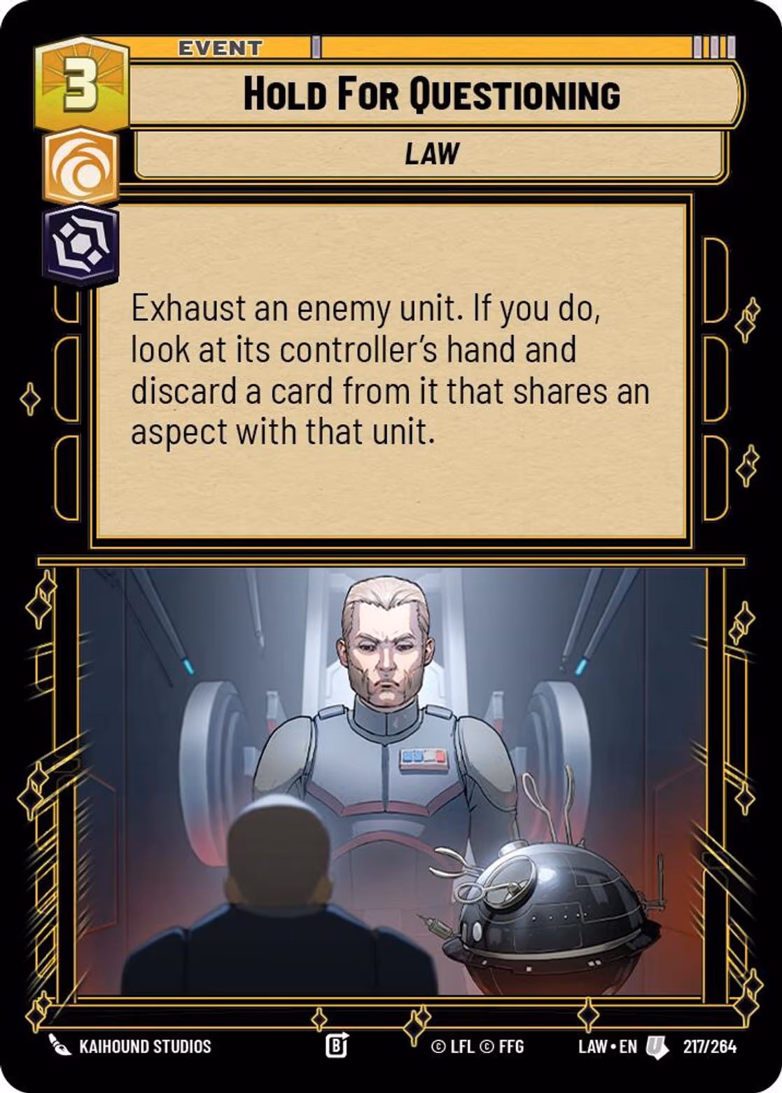 Hold For Questioning LAW-217 Star Wars Unlimited card
