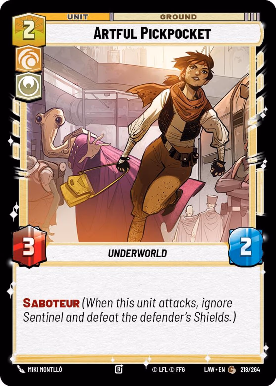 Artful Pickpocket LAW-218 Star Wars Unlimited card