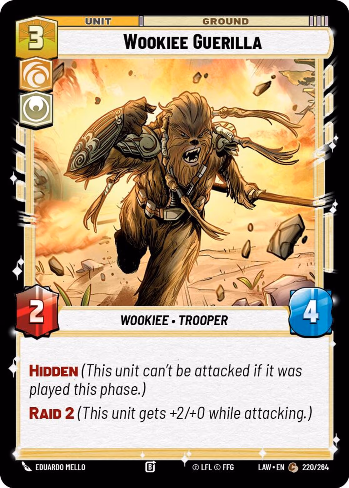 Wookiee Guerilla LAW-220 Star Wars Unlimited card