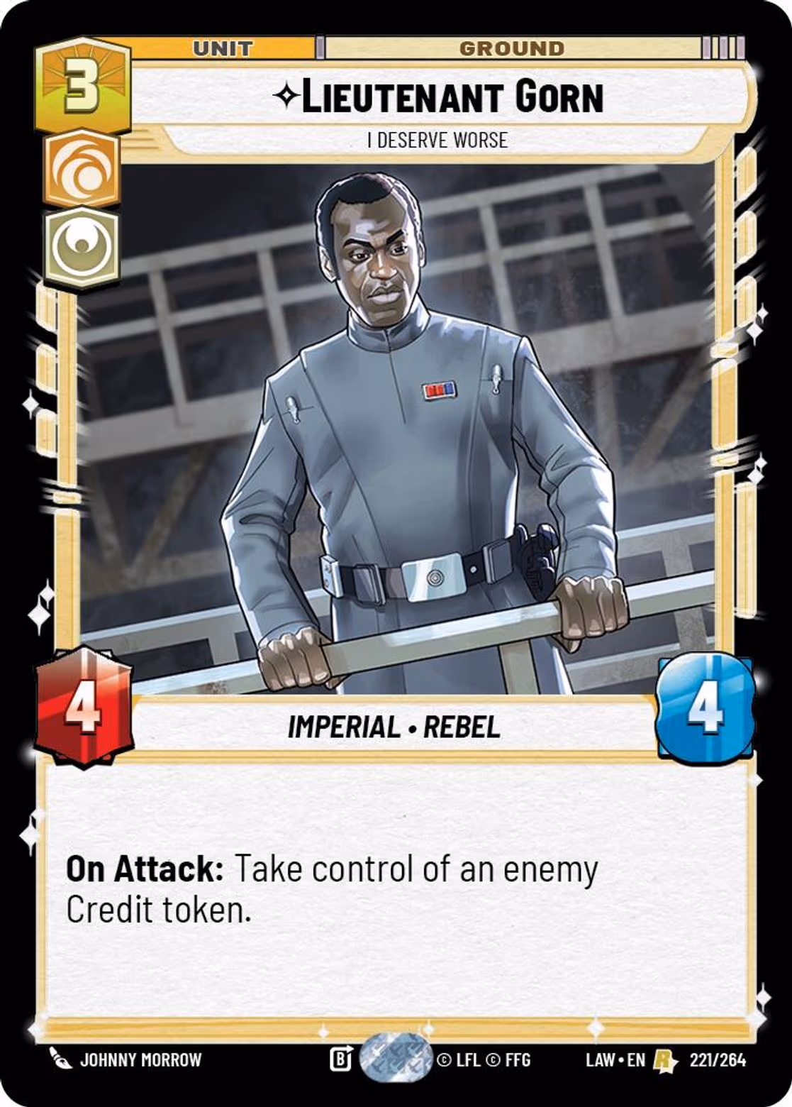 Lieutenant Gorn - I Deserve Worse LAW-221 Star Wars Unlimited card