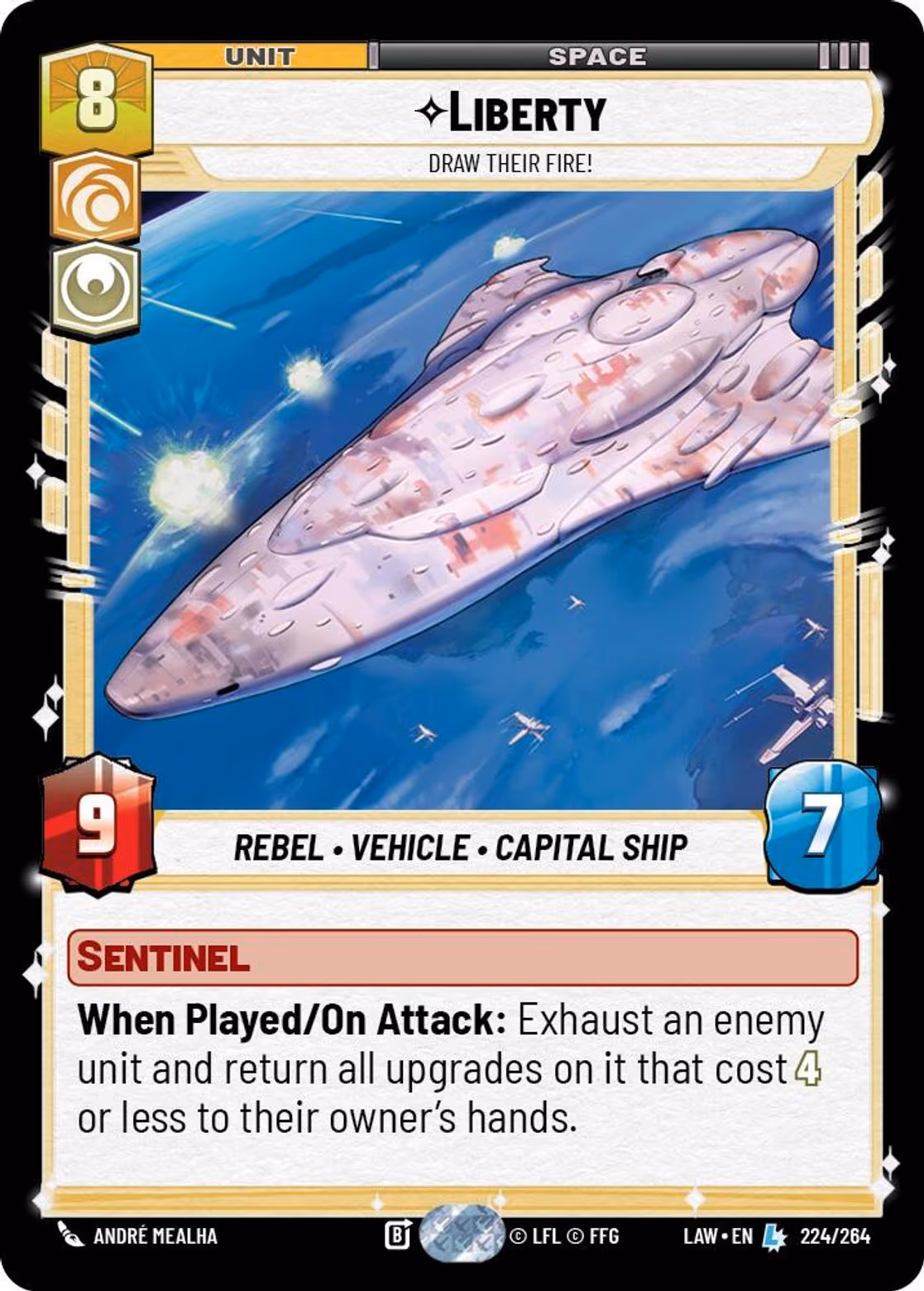 Liberty - Draw Their Fire! LAW-224 Star Wars Unlimited card