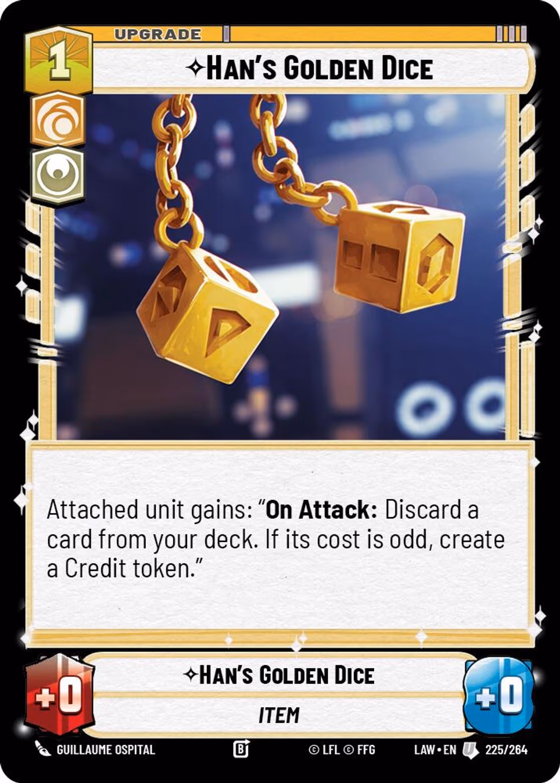 Han's Golden Dice LAW-225 Star Wars Unlimited card