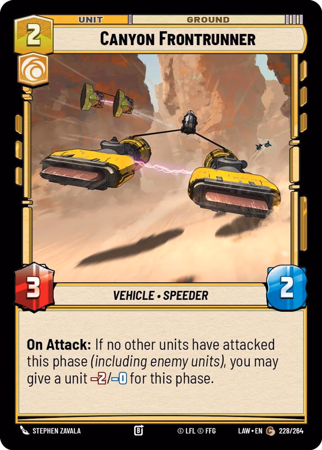 Canyon Frontrunner LAW-228 Star Wars Unlimited card
