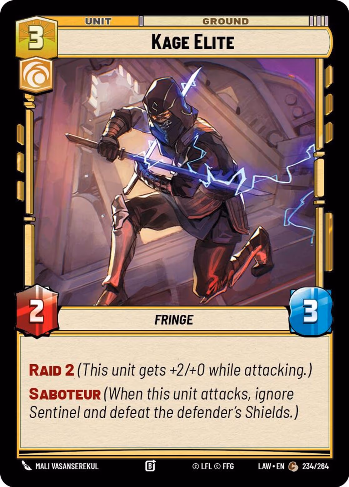 Kage Elite LAW-234 Star Wars Unlimited card