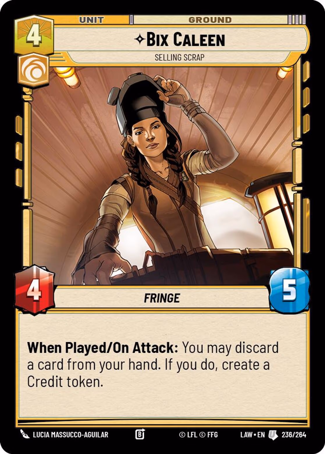 Bix Caleen - Selling Scrap LAW-236 Star Wars Unlimited card