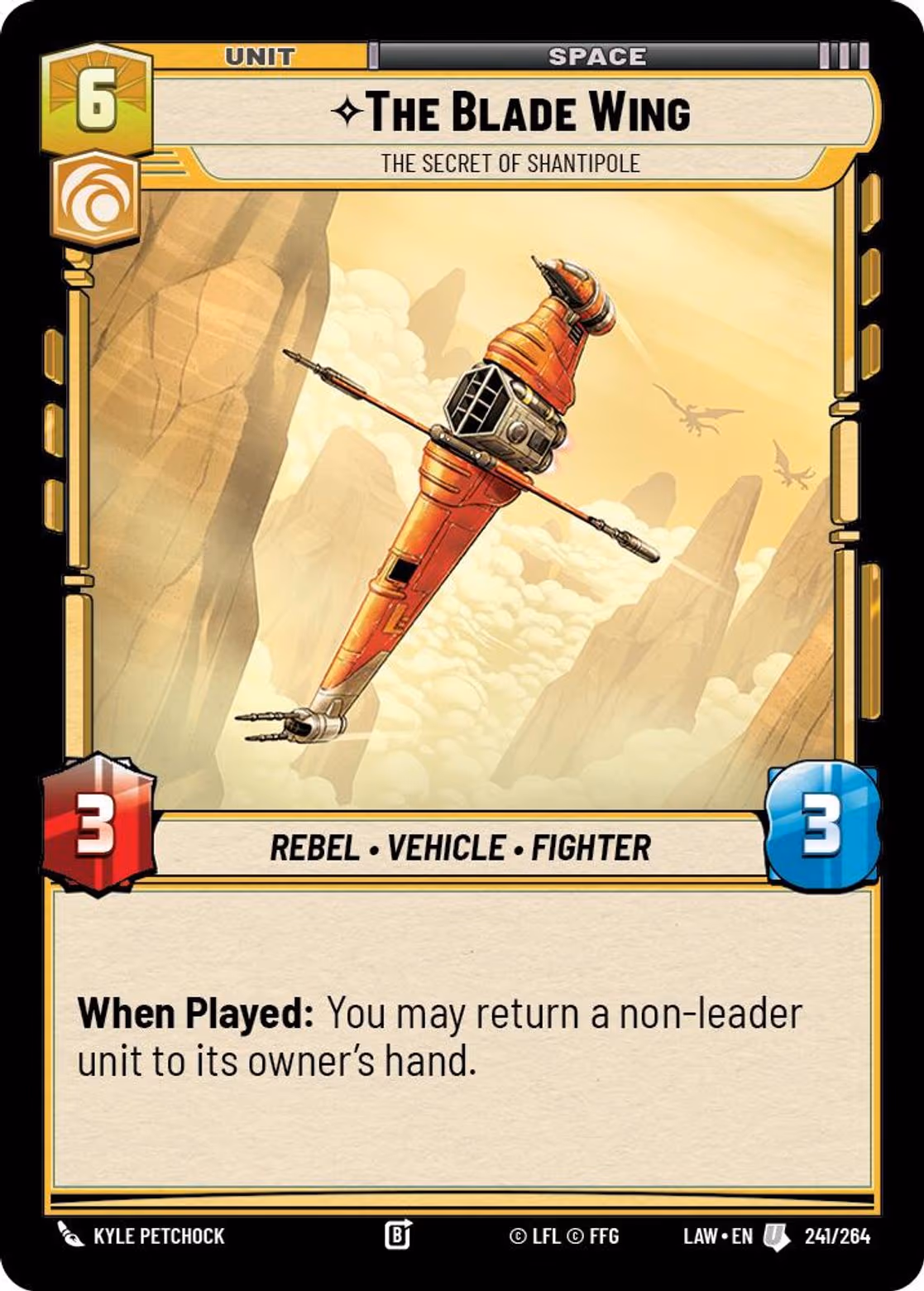 The Blade Wing - The Secret of Shantipole LAW-241 Star Wars Unlimited card