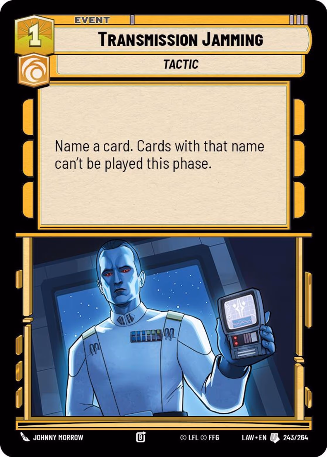 Transmission Jamming LAW-243 Star Wars Unlimited card