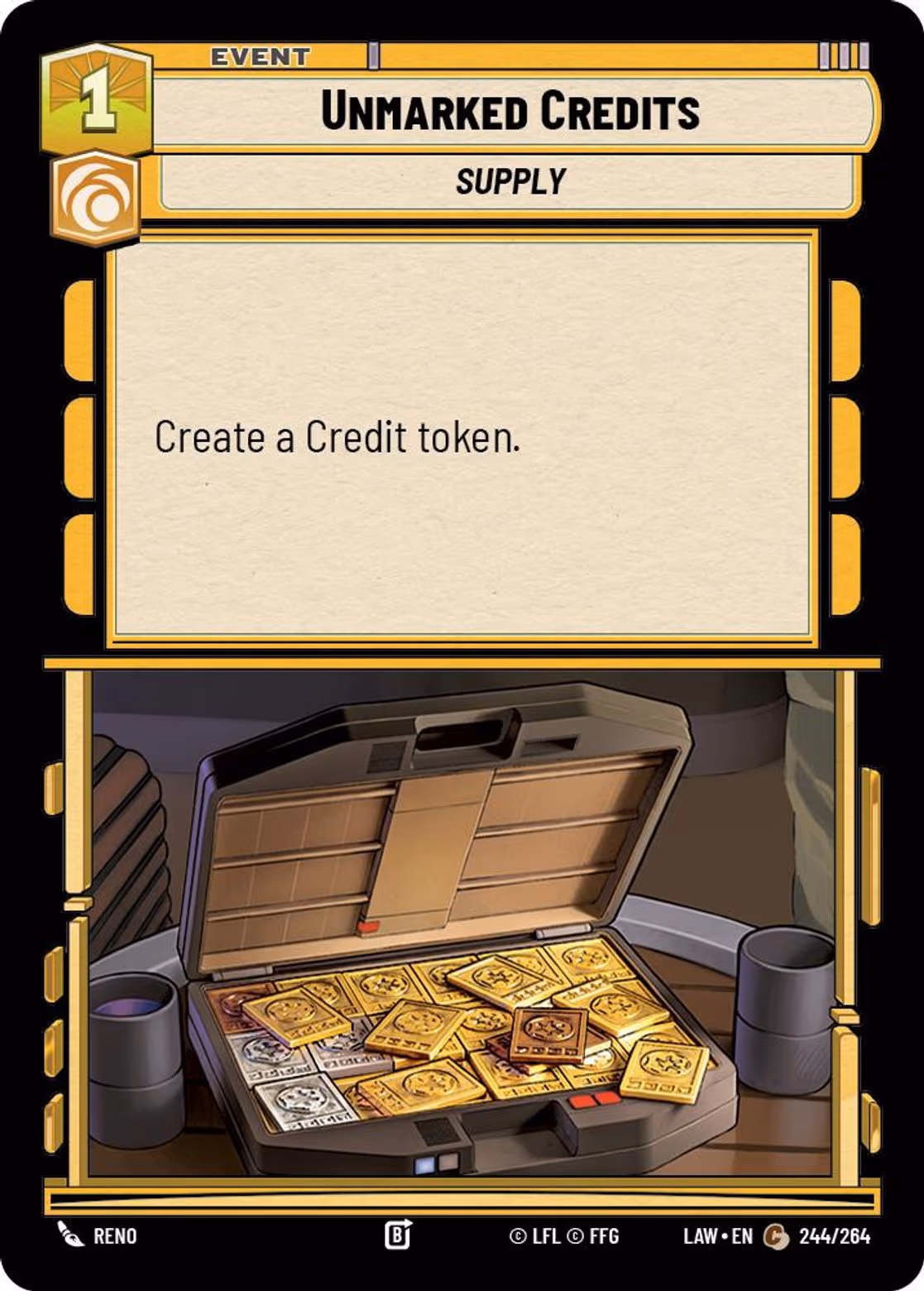 Unmarked Credits LAW-244 Star Wars Unlimited card