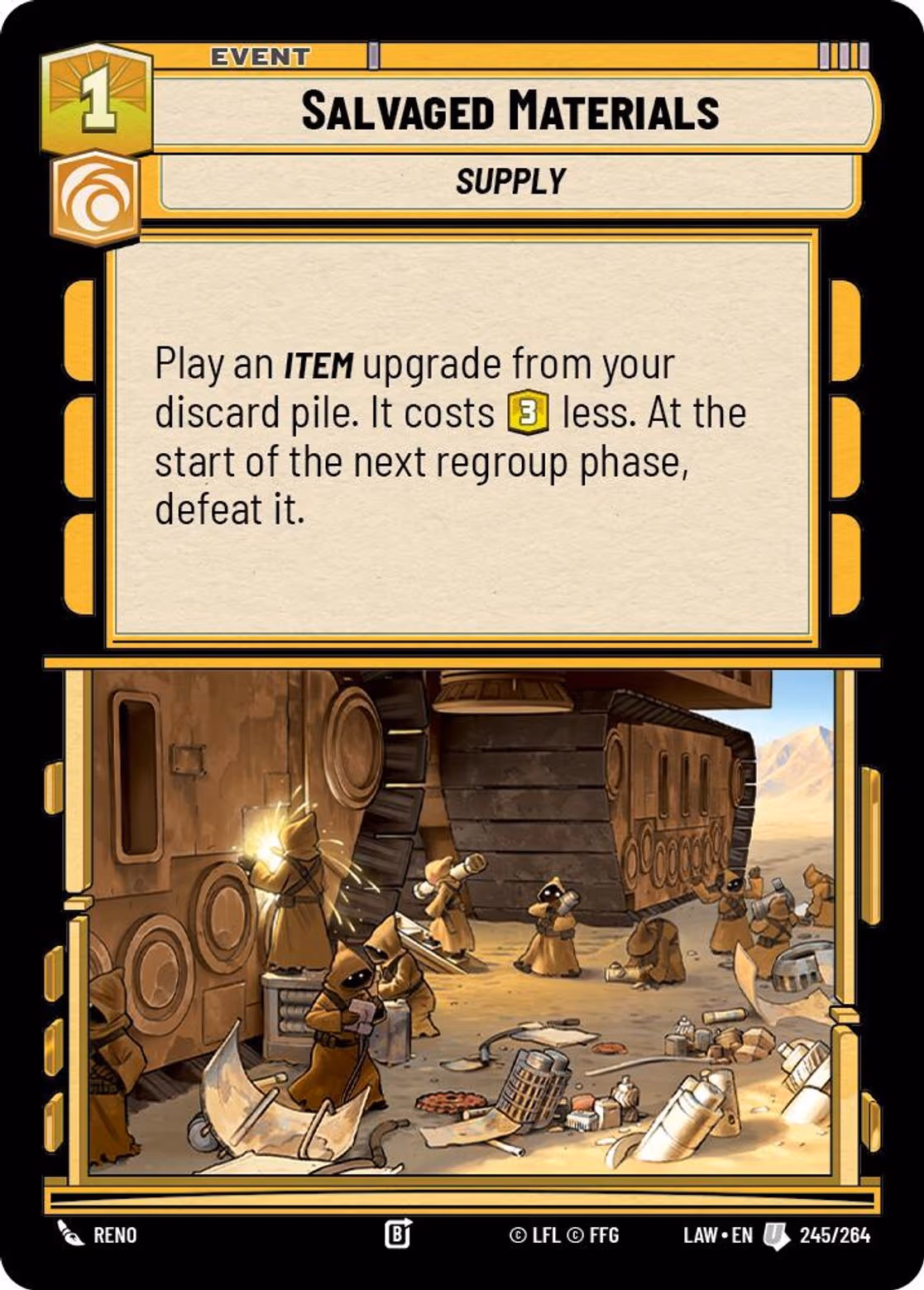 Salvaged Materials LAW-245 Star Wars Unlimited card