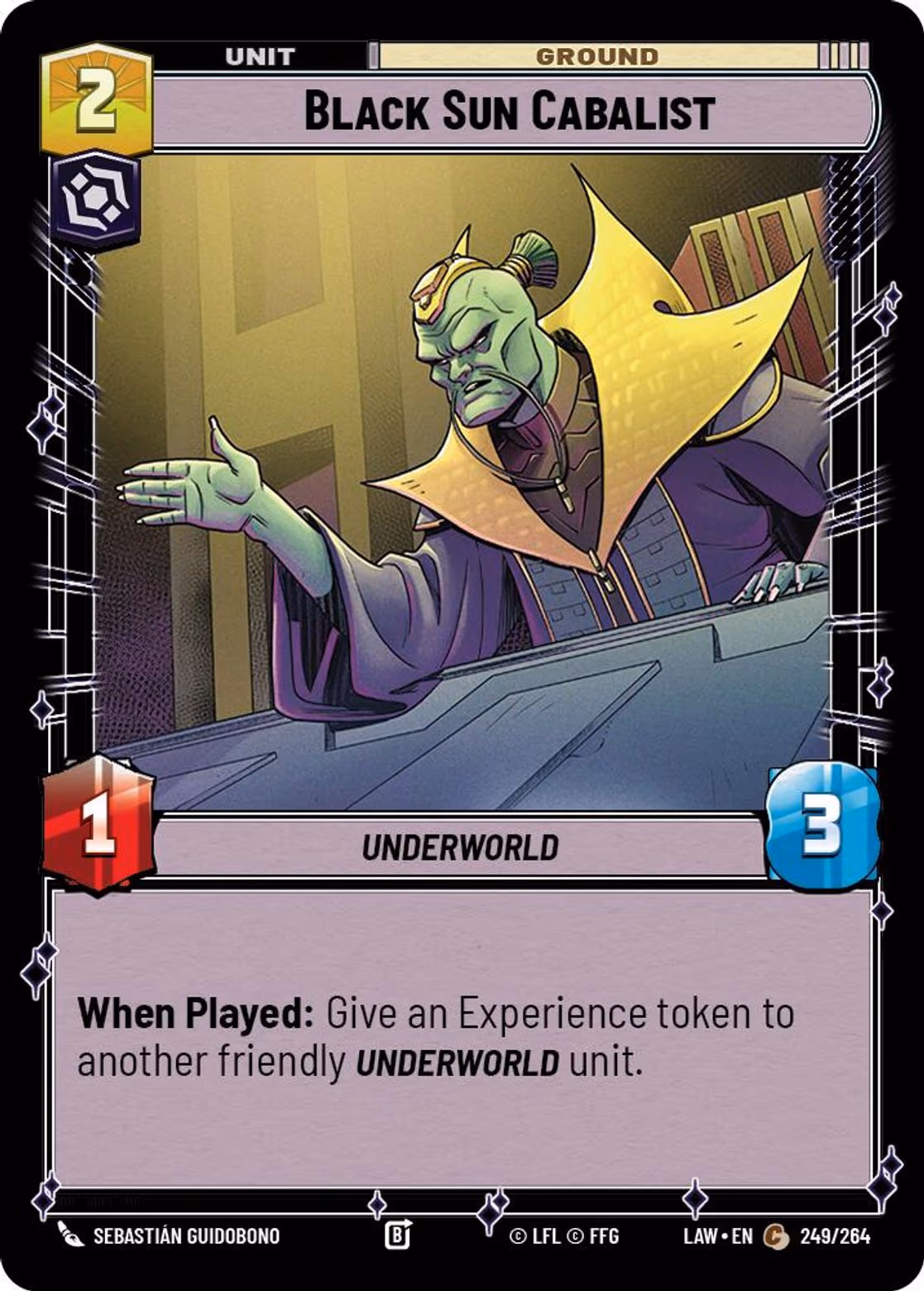 Black Sun Cabalist LAW-249 Star Wars Unlimited card