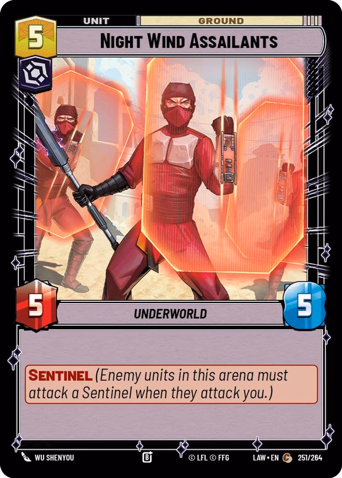 Night Wind Assailants LAW-251 Star Wars Unlimited card