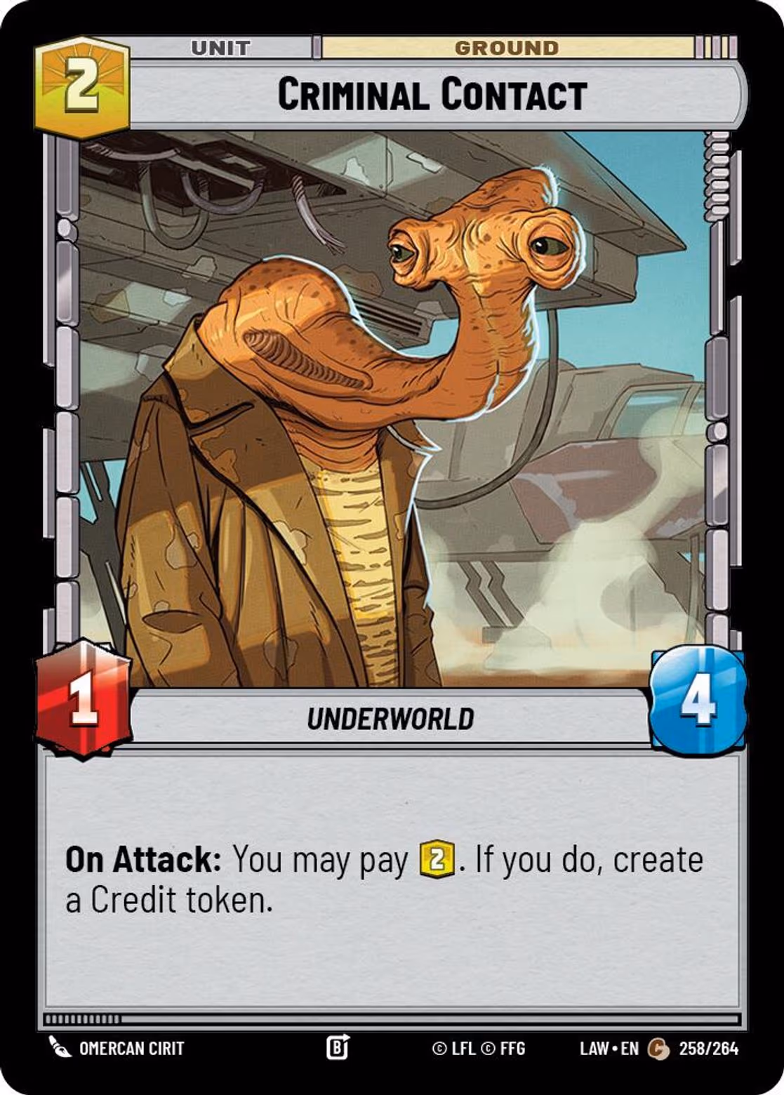Criminal Contact LAW-258 Star Wars Unlimited card