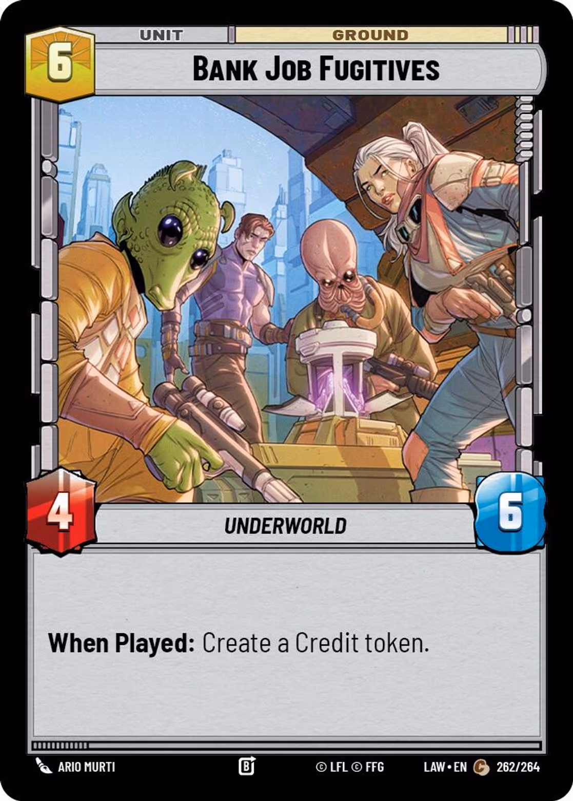 Bank Job Fugitives LAW-262 Star Wars Unlimited card