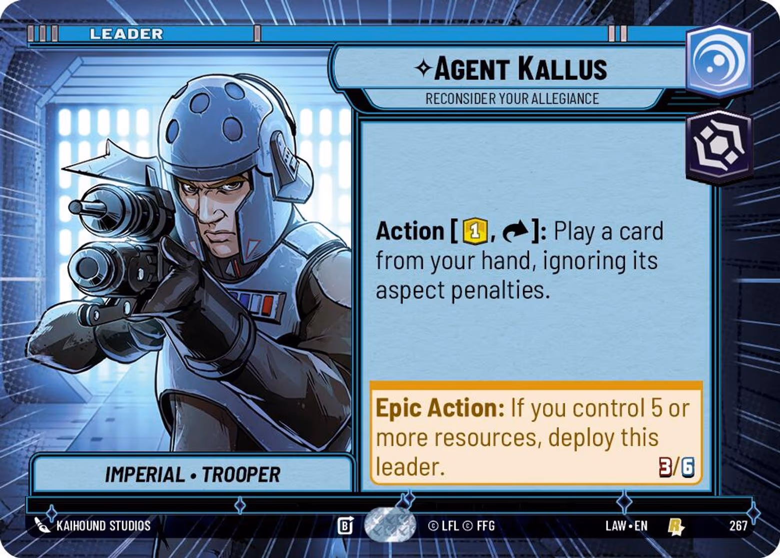Agent Kallus - Reconsider Your Allegiance LAW-267 Hyperspace Star Wars Unlimited card