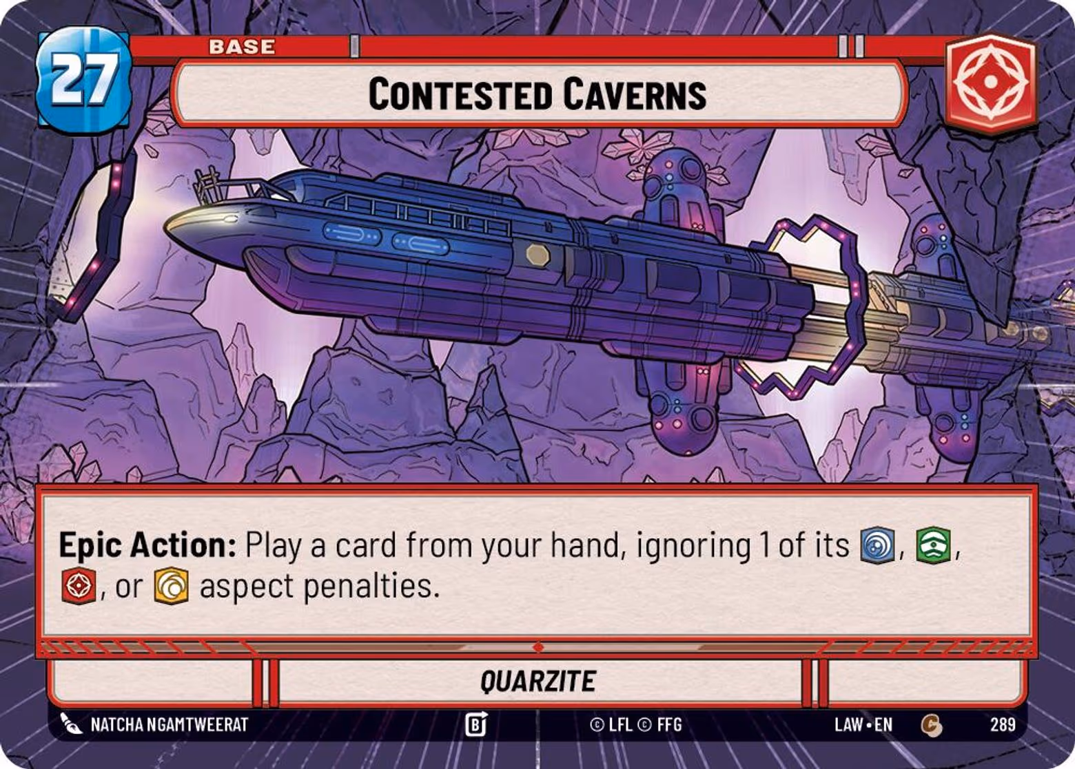 Contested Caverns - Quarzite LAW-289 Hyperspace Star Wars Unlimited card