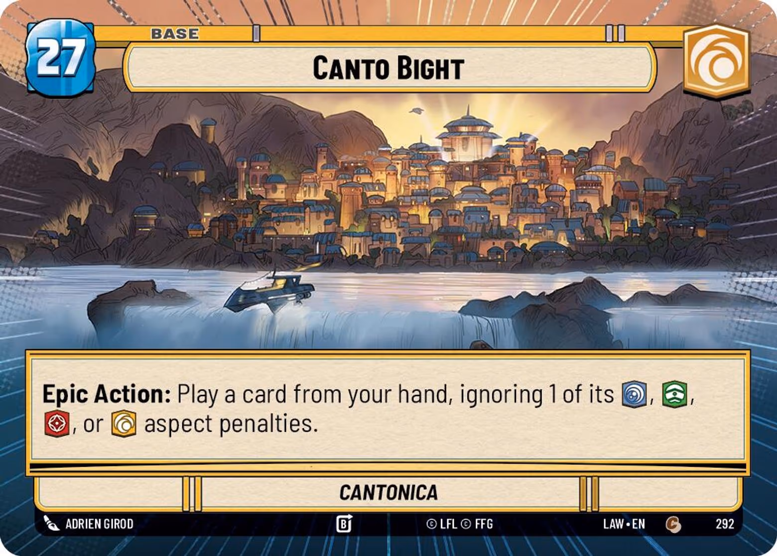 Canto Bight - Cantonica LAW-292 Hyperspace Star Wars Unlimited card
