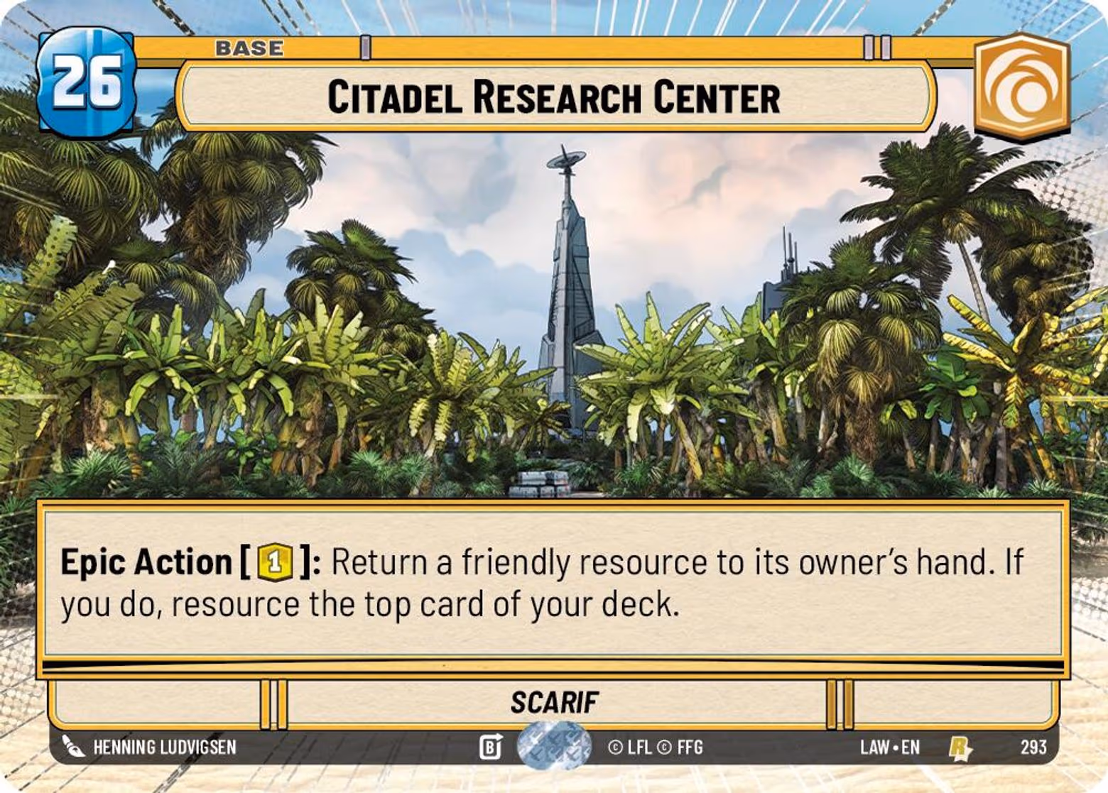 Citadel Research Center - Scarif LAW-293 Hyperspace Star Wars Unlimited card