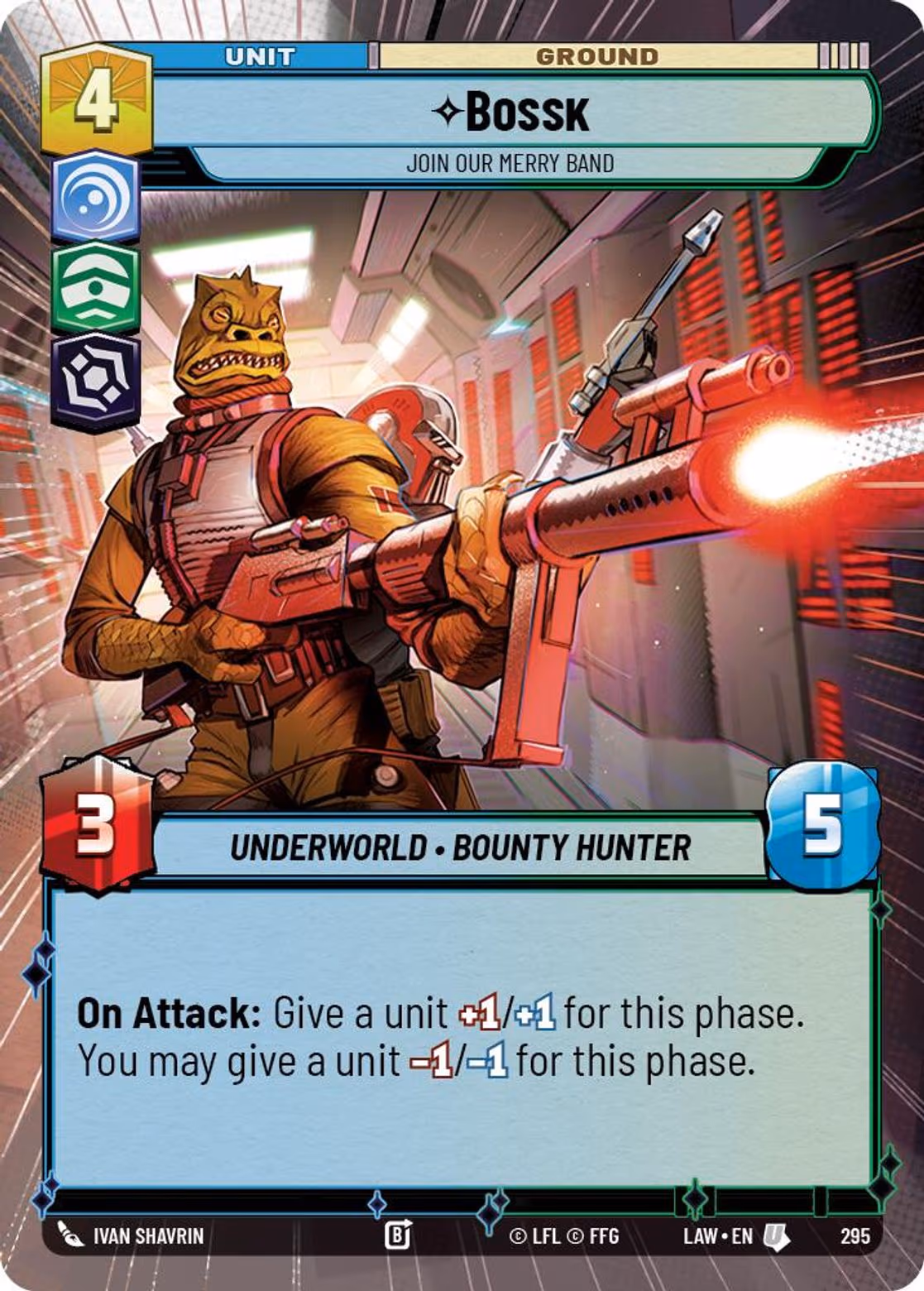 Bossk - Join Our Merry Band LAW-295 Hyperspace Star Wars Unlimited card