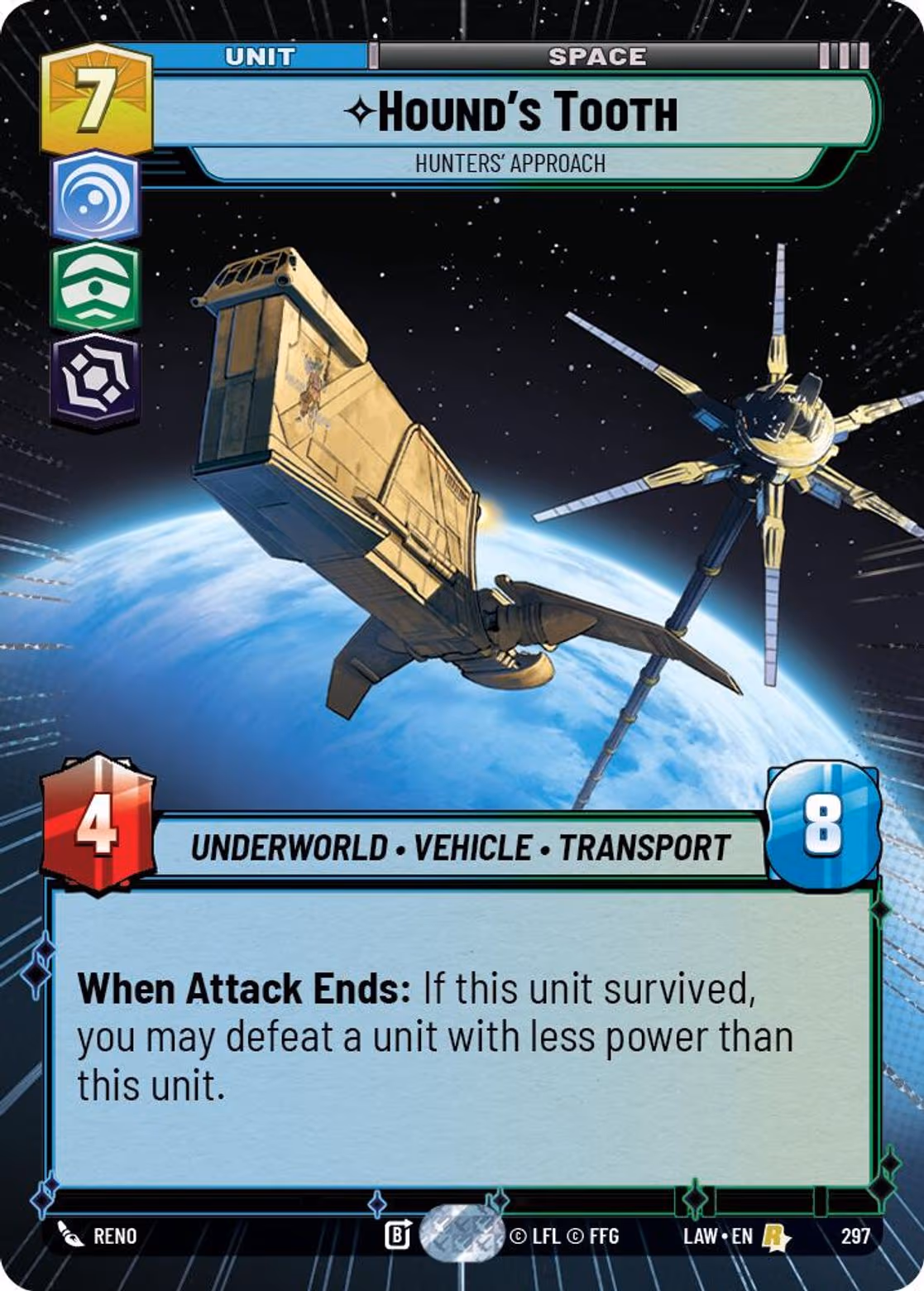 Hound's Tooth - Hunters' Approach LAW-297 Hyperspace Star Wars Unlimited card