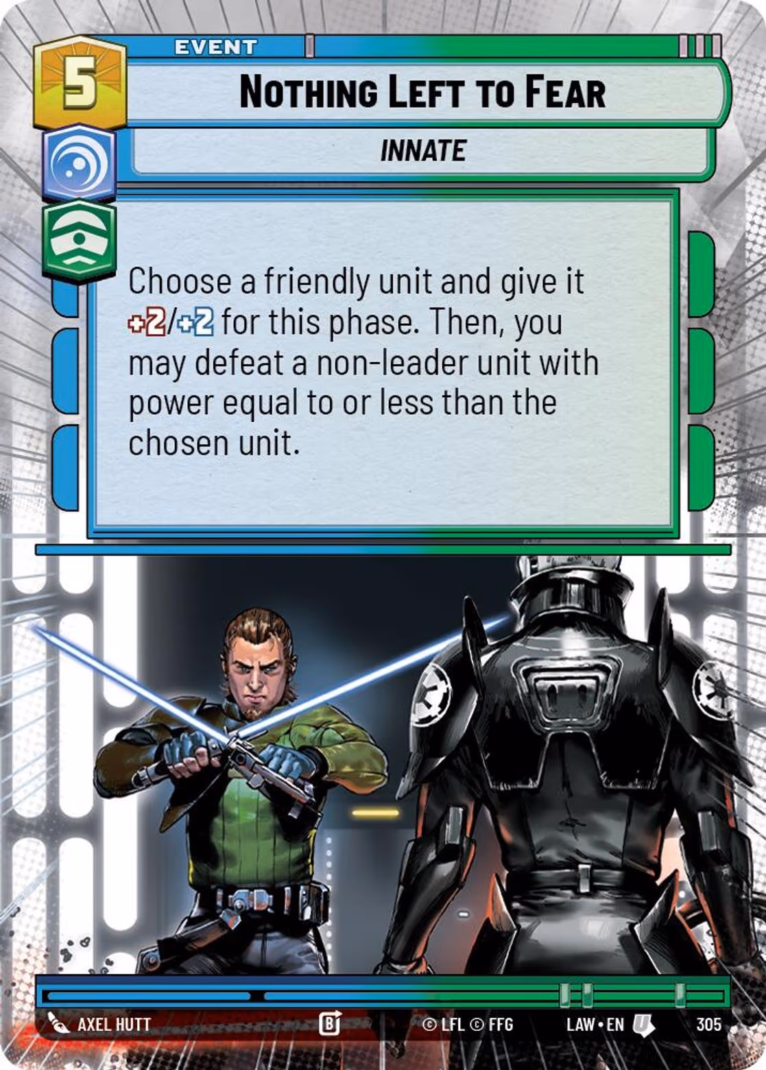 Nothing Left to Fear LAW-305 Hyperspace Star Wars Unlimited card