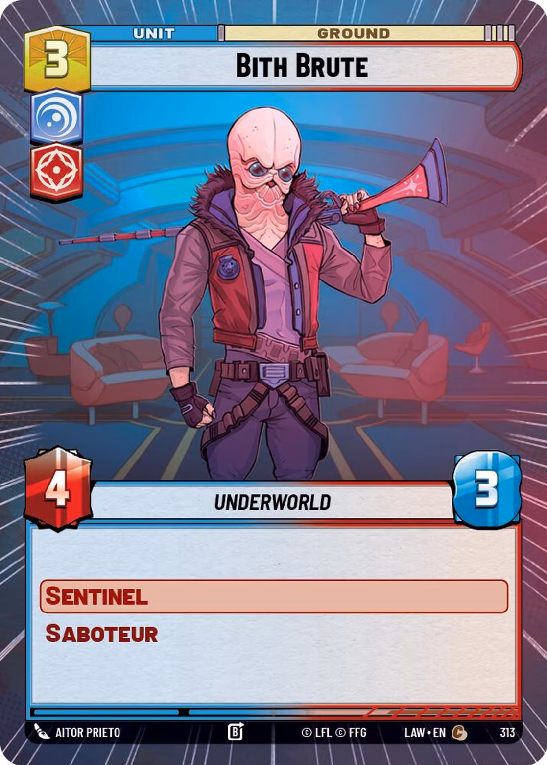 Bith Brute LAW-313 Hyperspace Star Wars Unlimited card