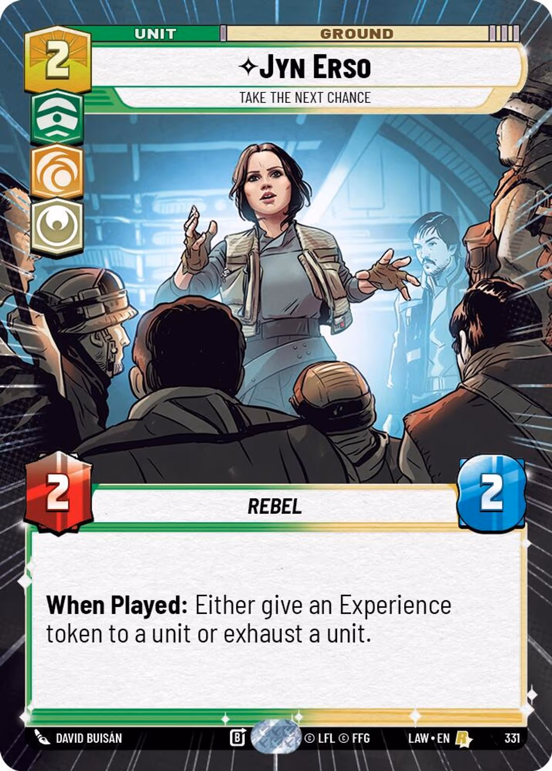 Jyn Erso - Take the Next Chance LAW-331 Hyperspace Star Wars Unlimited card