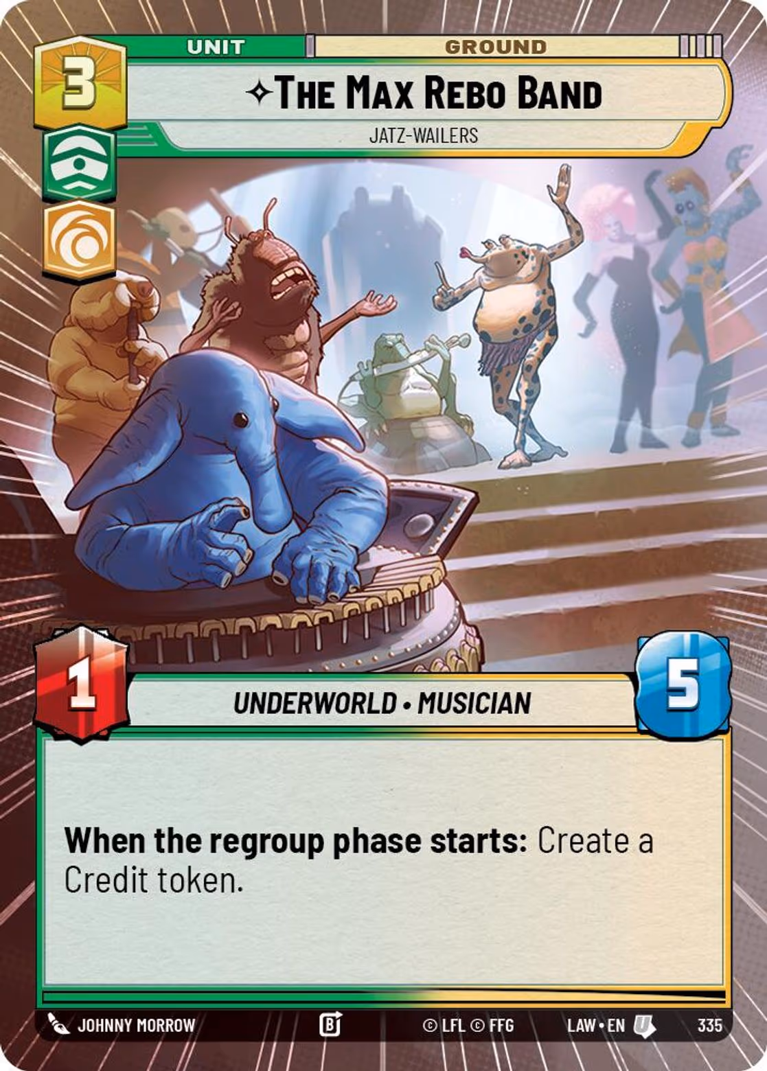 The Max Rebo Band - Jatz-Wailers LAW-335 Hyperspace Star Wars Unlimited card