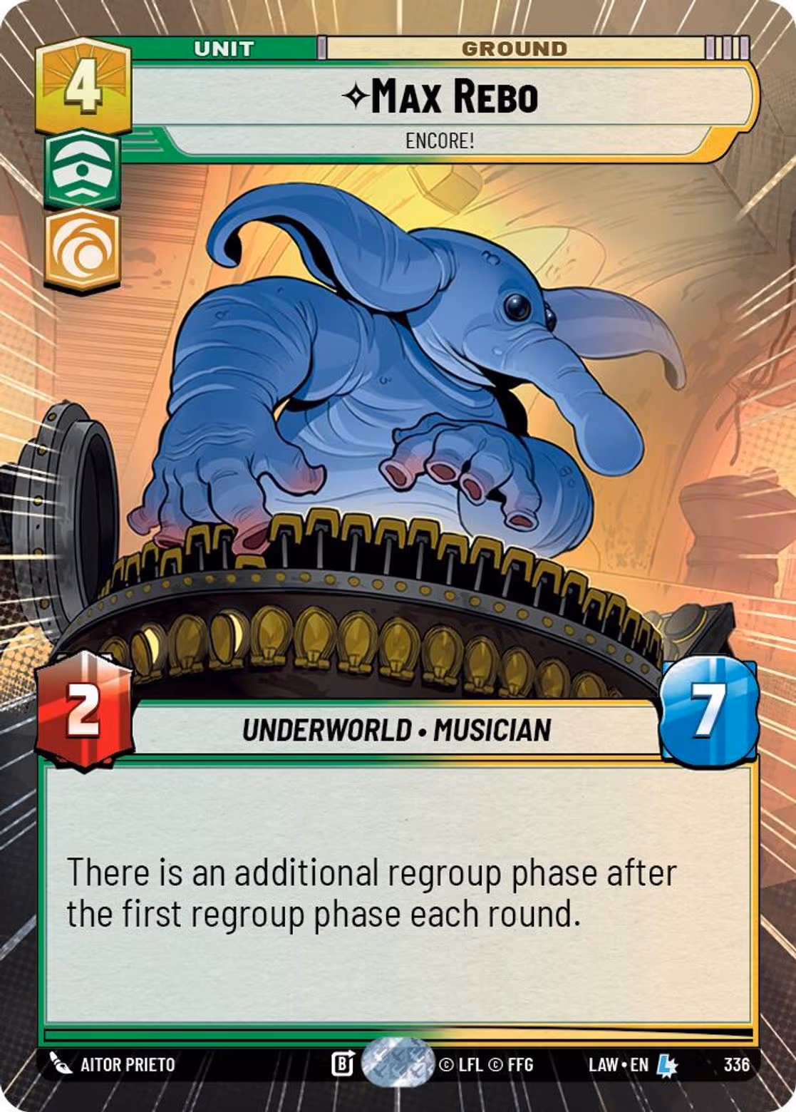 Max Rebo - Encore! LAW-336 Hyperspace Star Wars Unlimited card