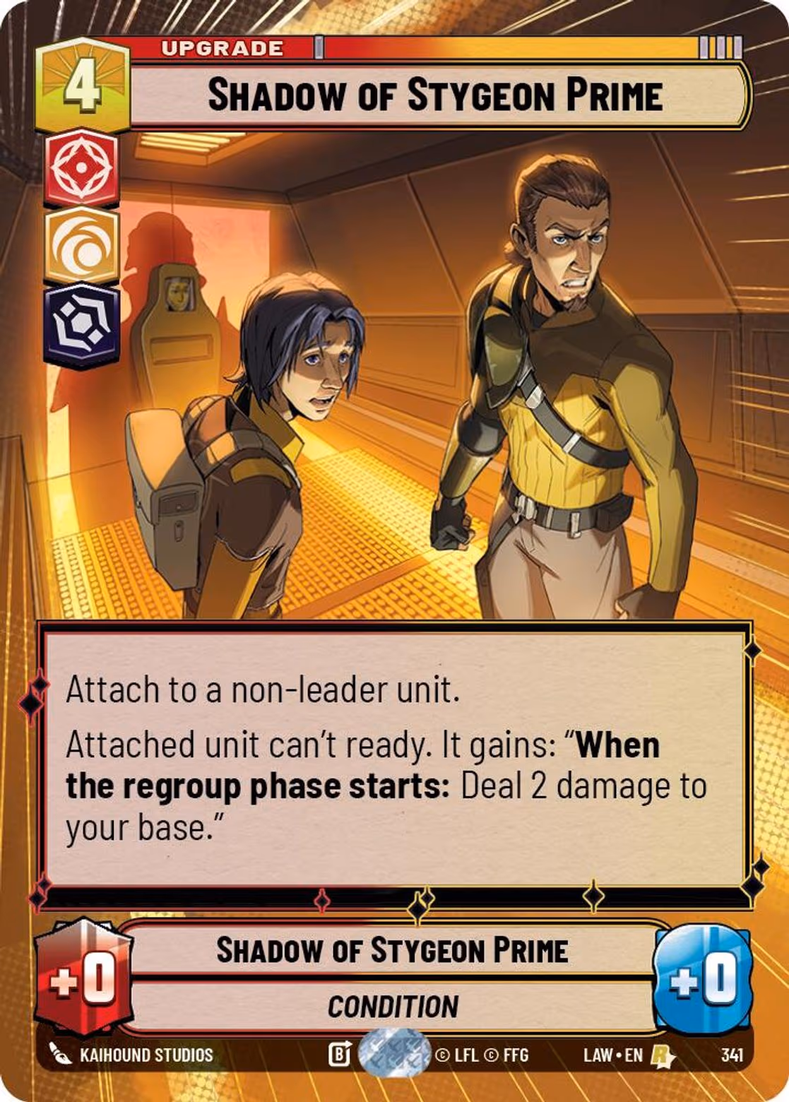 Shadow of Stygeon Prime LAW-341 Hyperspace Star Wars Unlimited card