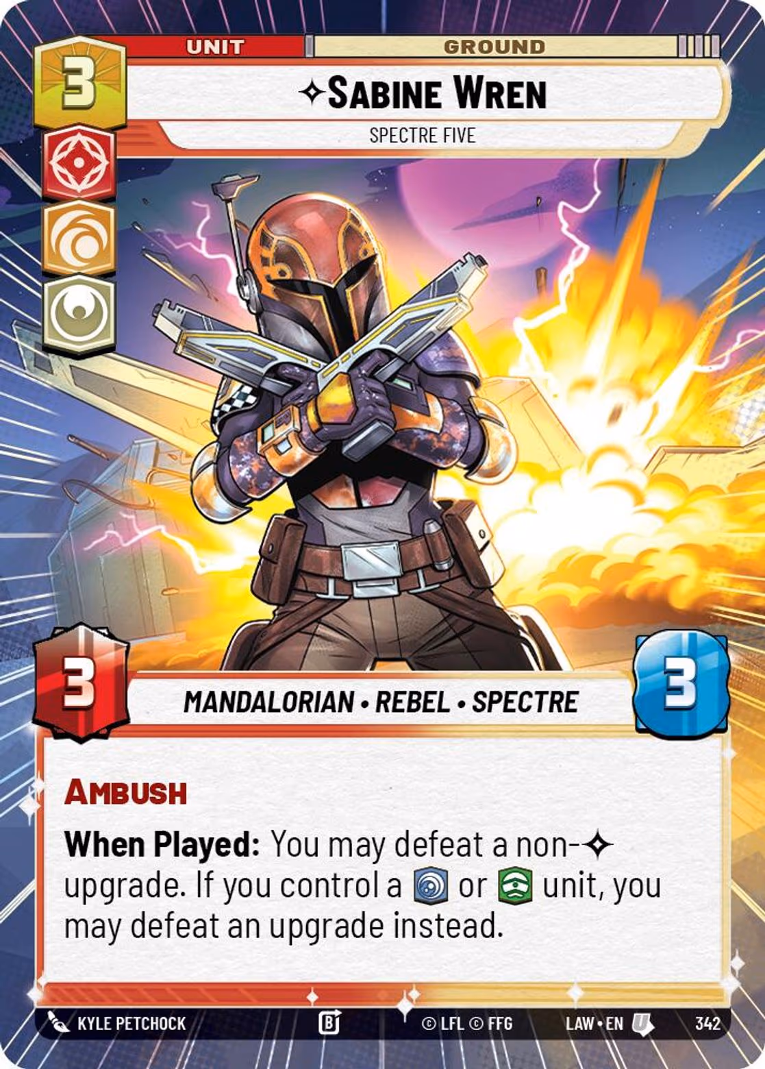 Sabine Wren - Spectre Five LAW-342 Hyperspace Star Wars Unlimited card