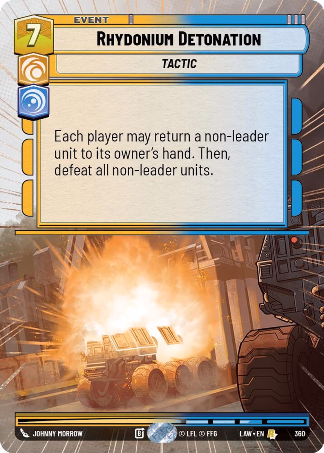Rhydonium Detonation LAW-360 Hyperspace Star Wars Unlimited card