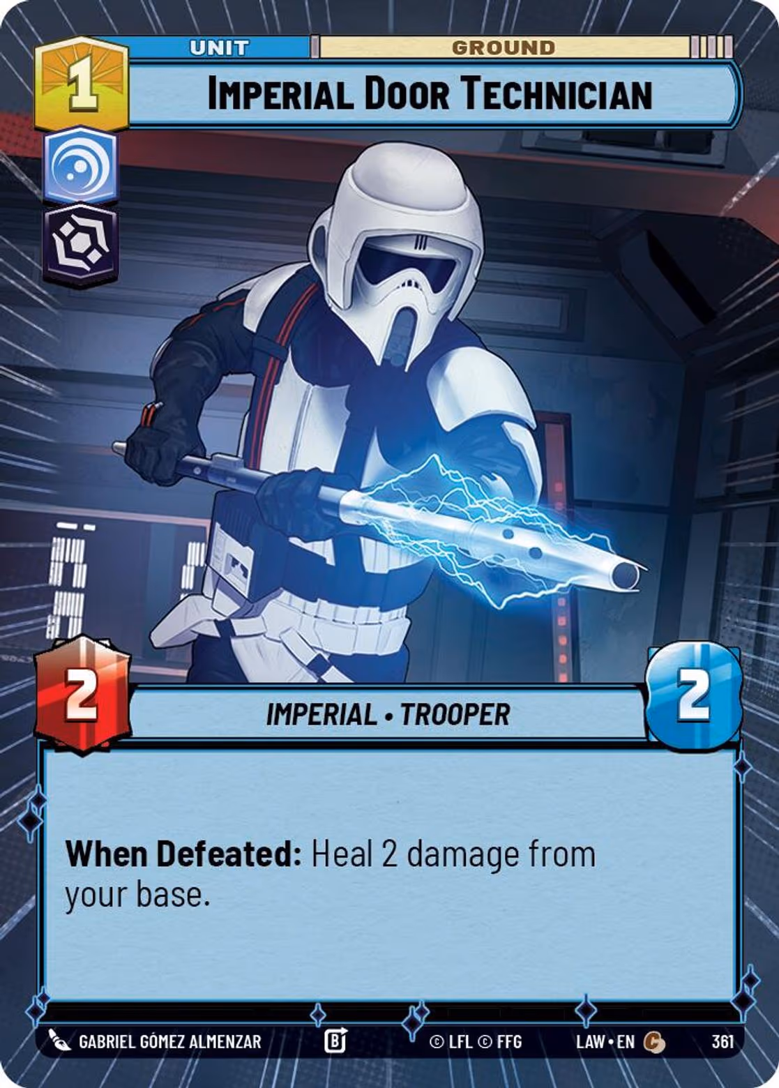 Imperial Door Technician LAW-361 Hyperspace Star Wars Unlimited card