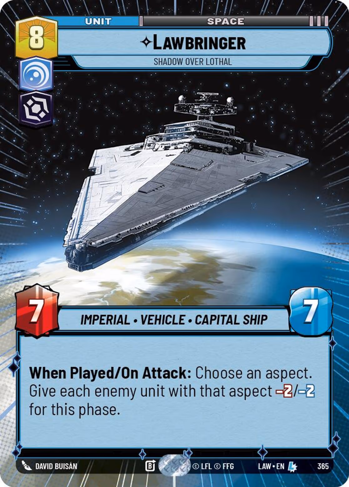Lawbringer - Shadow Over Lothal LAW-365 Hyperspace Star Wars Unlimited card