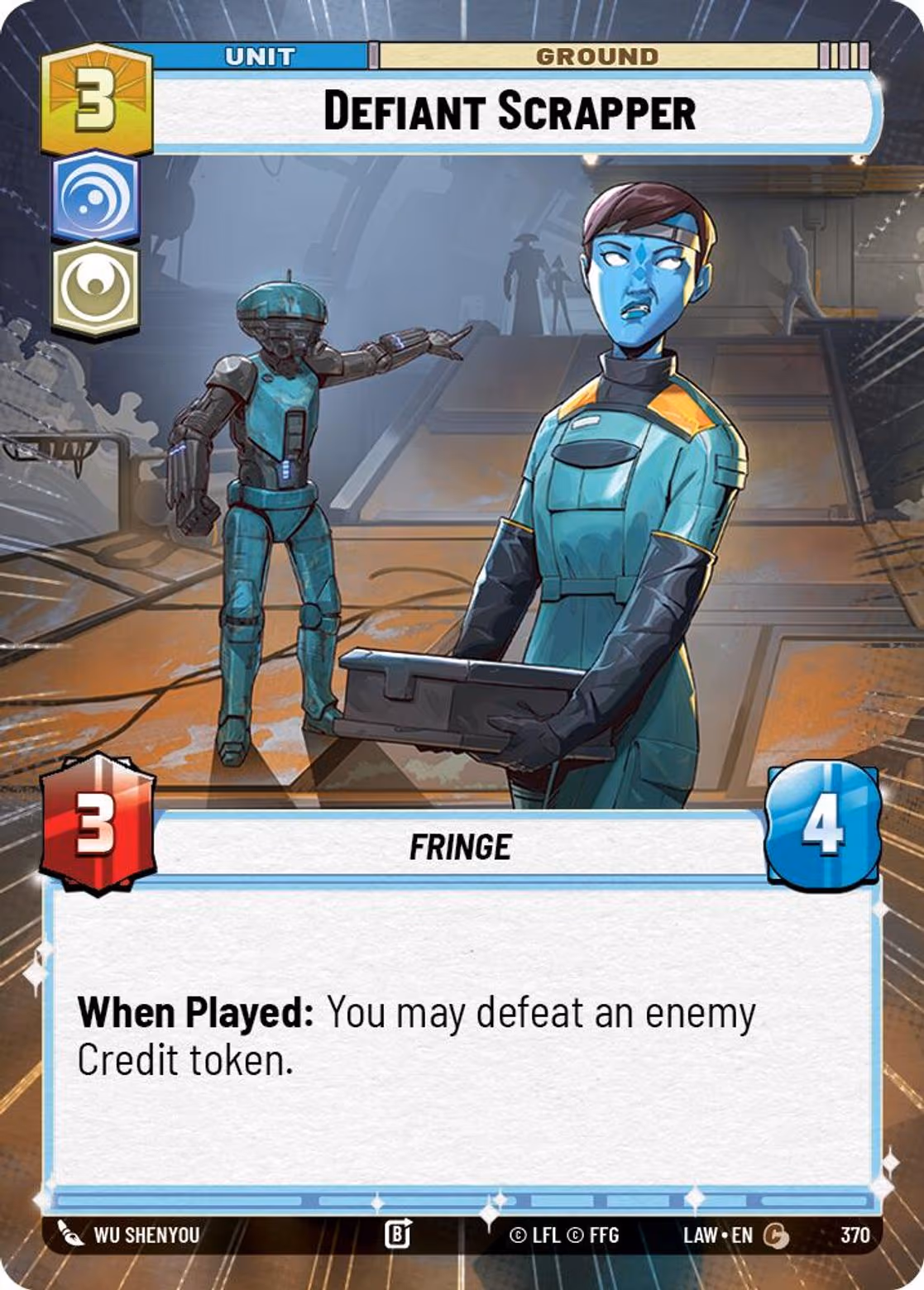 Defiant Scrapper LAW-370 Hyperspace Star Wars Unlimited card