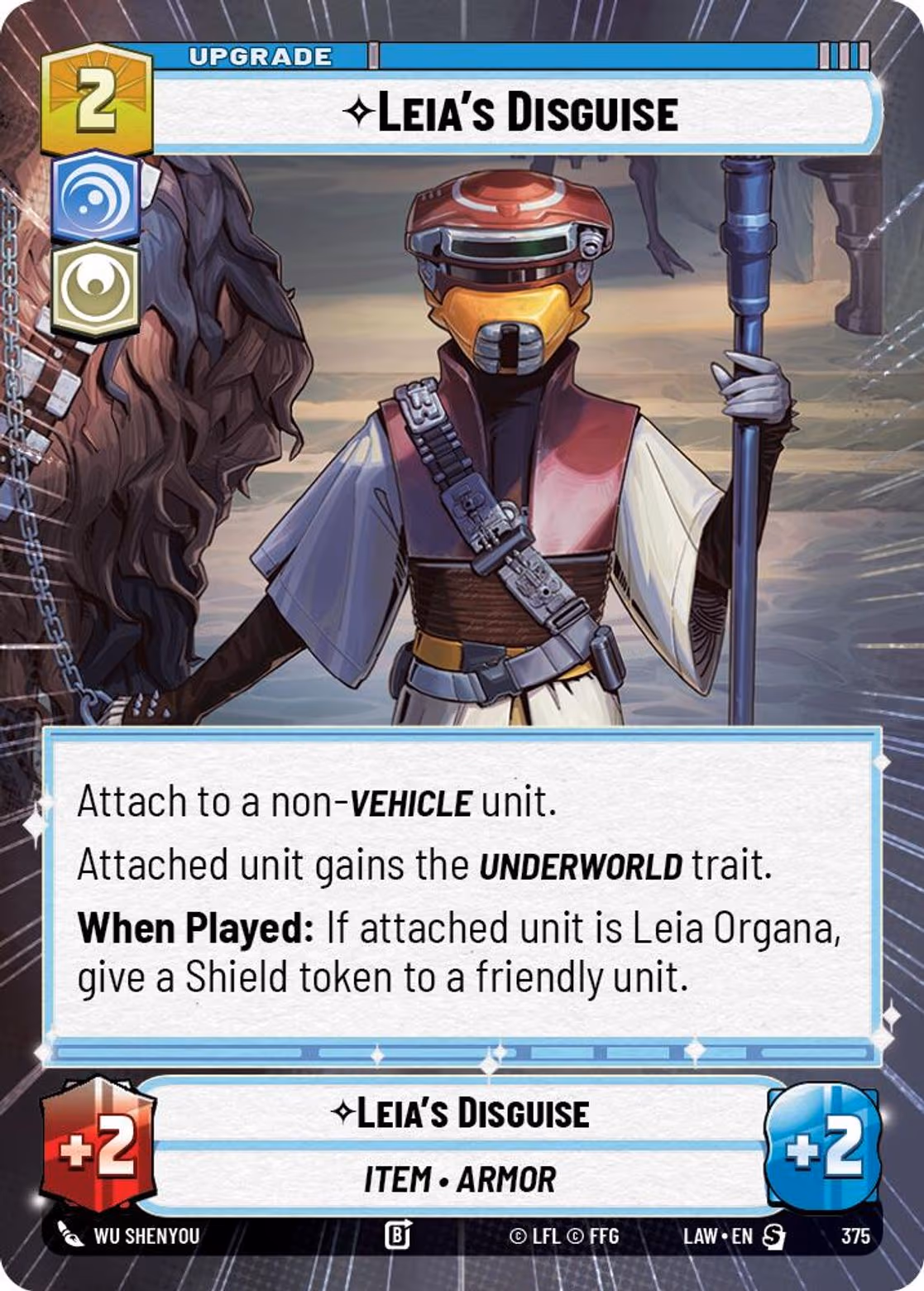 Leia's Disguise LAW-375 Hyperspace Star Wars Unlimited card