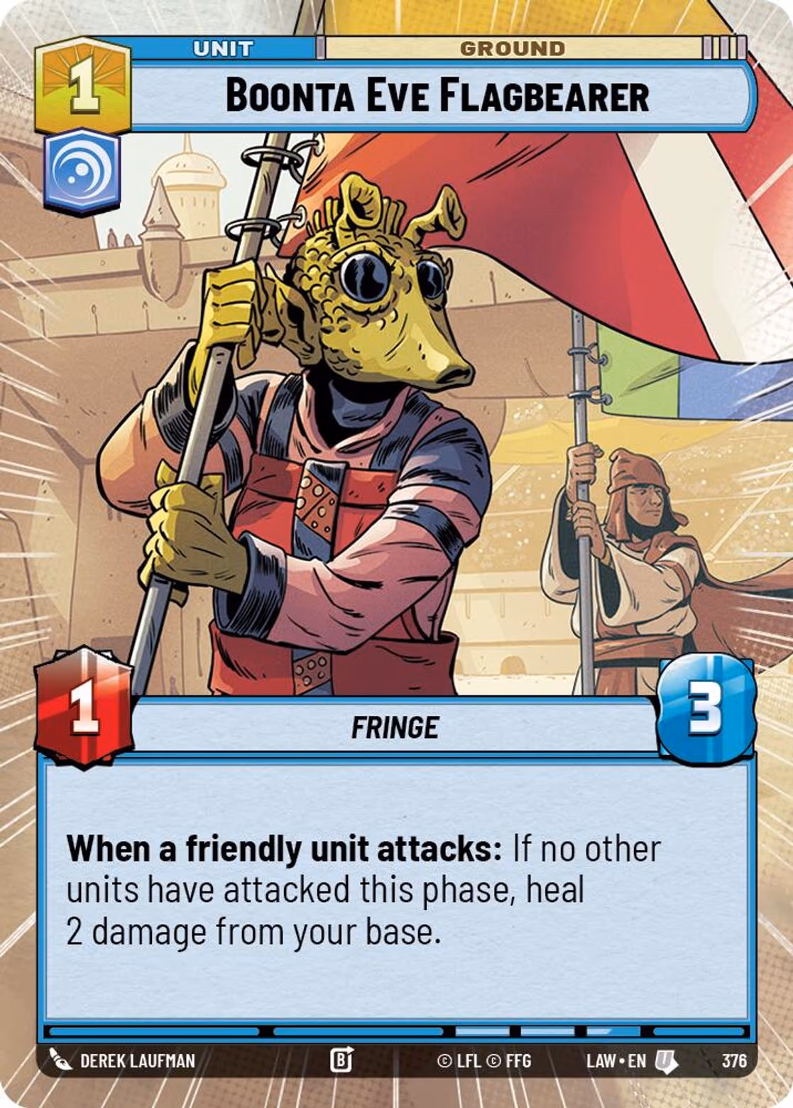 Boonta Eve Flagbearer LAW-376 Hyperspace Star Wars Unlimited card