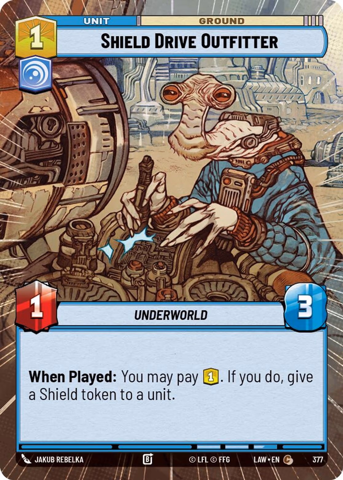 Shield Drive Outfitter LAW-377 Hyperspace Star Wars Unlimited card