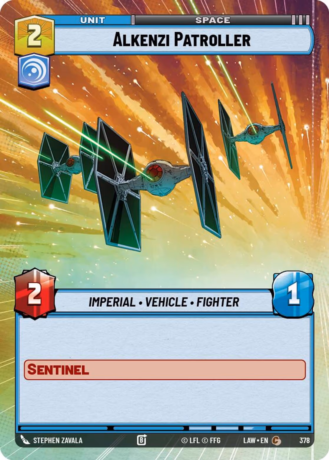 Alkenzi Patroller LAW-378 Hyperspace Star Wars Unlimited card