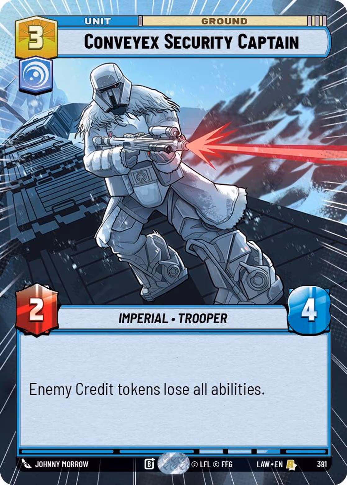 Conveyex Security Captain LAW-381 Hyperspace Star Wars Unlimited card