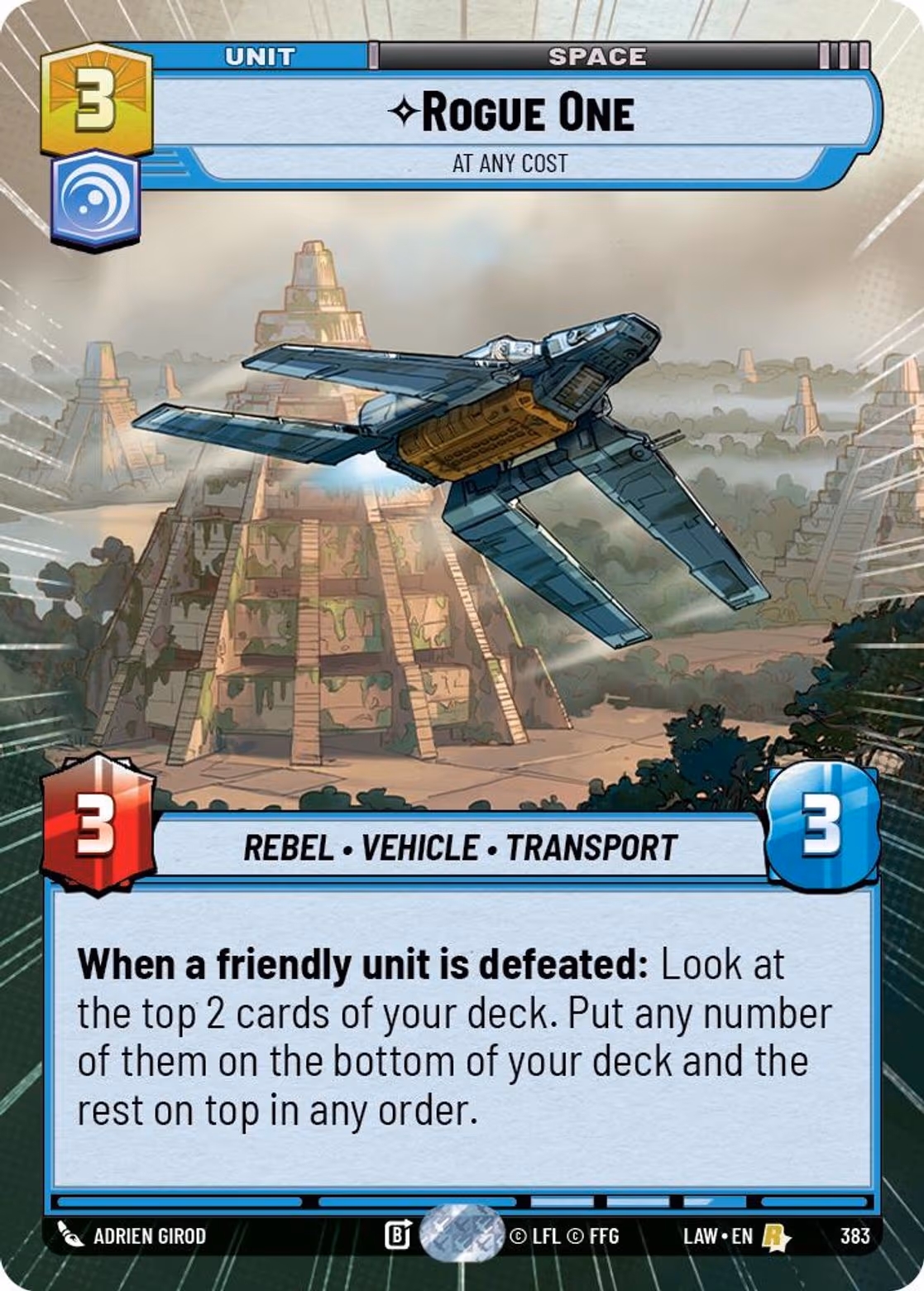 Rogue One - At Any Cost LAW-383 Hyperspace Star Wars Unlimited card