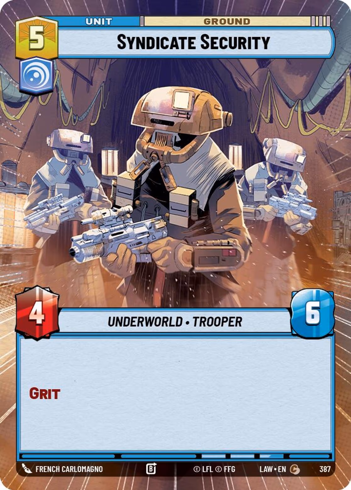 Syndicate Security LAW-387 Hyperspace Star Wars Unlimited card