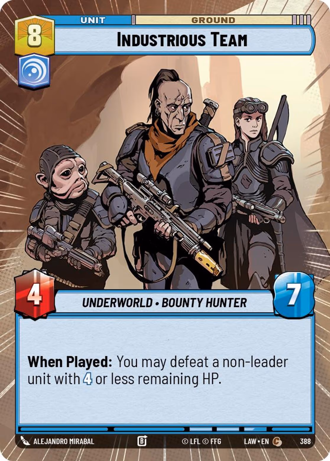 Industrious Team LAW-388 Hyperspace Star Wars Unlimited card