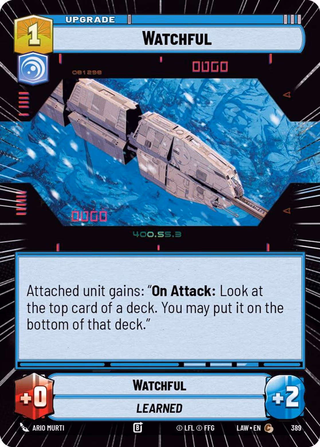 Watchful LAW-389 Hyperspace Star Wars Unlimited card