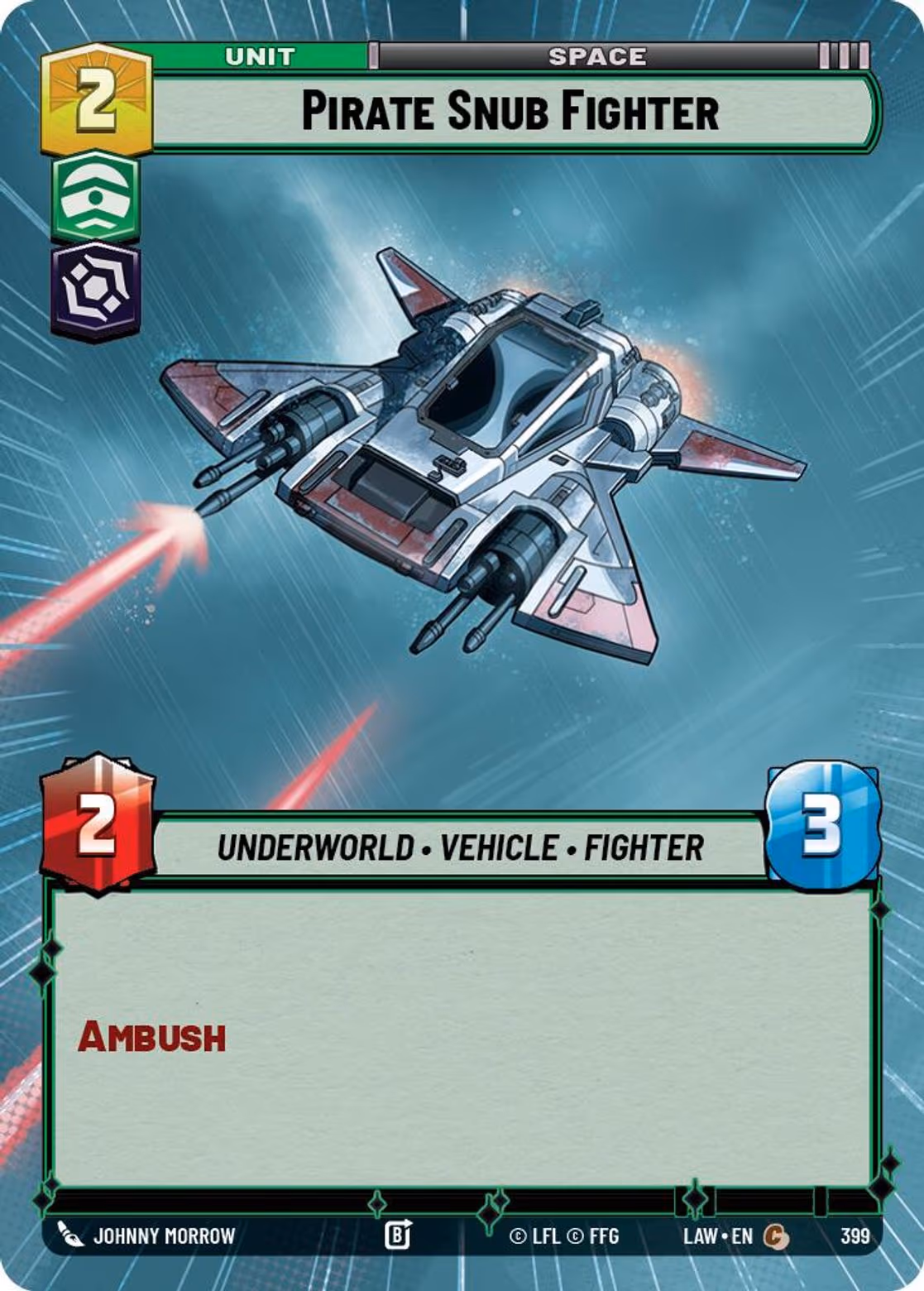 Pirate Snub Fighter LAW-399 Hyperspace Star Wars Unlimited card